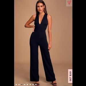 Lulu’s Thinking Out Loud Backless Jumpsuit
